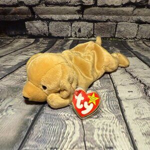 Vintage Retired Ty Beanie Baby "Fetch" the Retriever - 1998 with Tag Protector